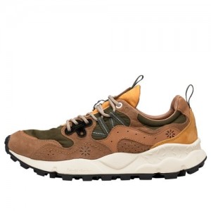 Brown Flower Mountain Yamano 3 Men's Sneakers | YUS427EA