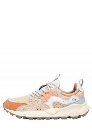 Pink Beige Flower Mountain Yamano 3 Women's Sneakers | AXD3758YE