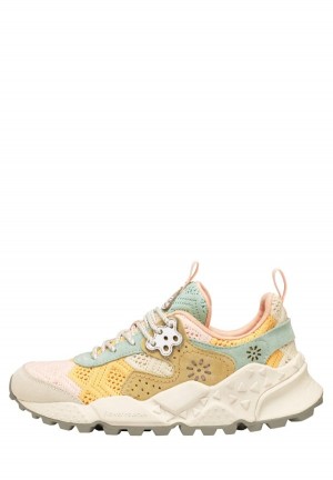 Pink Grey Flower Mountain Kotetsu Women's Sneakers | SWW659RD