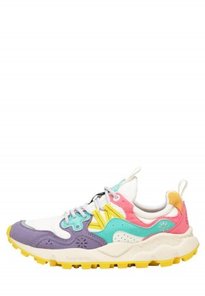 Purple White Flower Mountain Yamano 3 Women's Sneakers | IMI6628CL