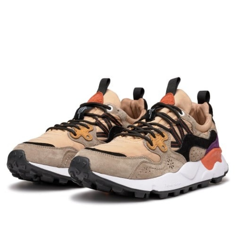 Beige Flower Mountain Yamano 3 Men's Sneakers | EDR3730NA