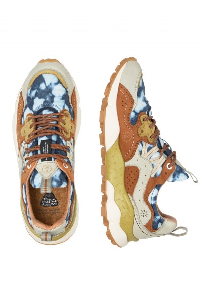 Blue Brown Flower Mountain Yamano 3 Uni Uw Men's Sneakers | BYG770BG