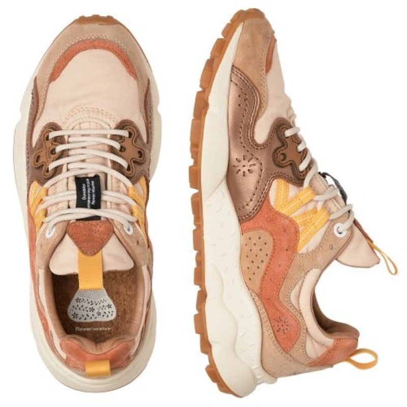 Brown Flower Mountain Yamano 3 Women's Sneakers | IVP6993FC