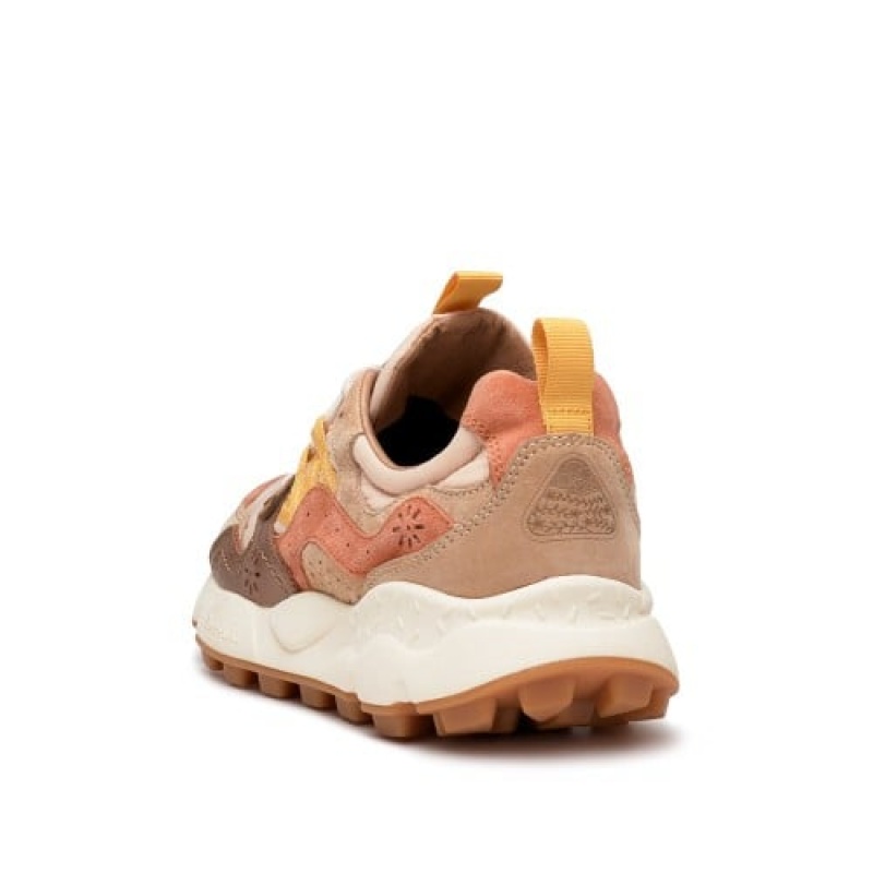 Brown Flower Mountain Yamano 3 Women's Sneakers | IVP6993FC