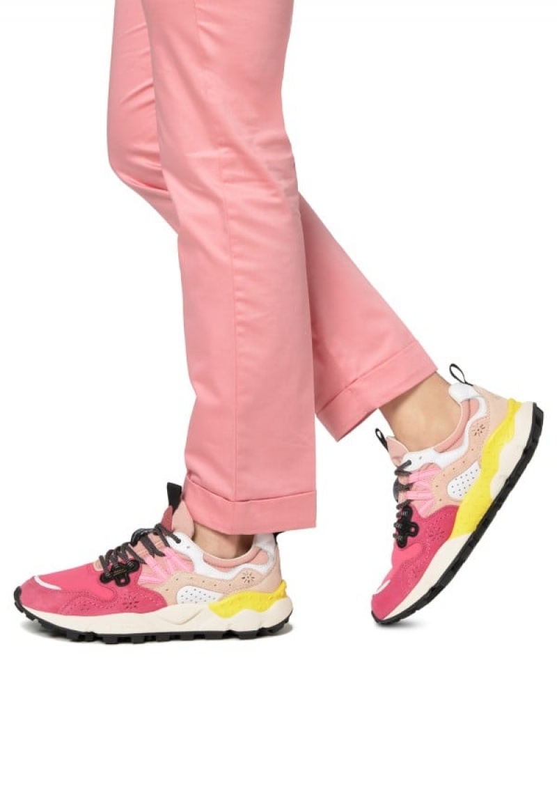 Fuchsia Flower Mountain Yamano 3 Women's Sneakers | JKO582RM