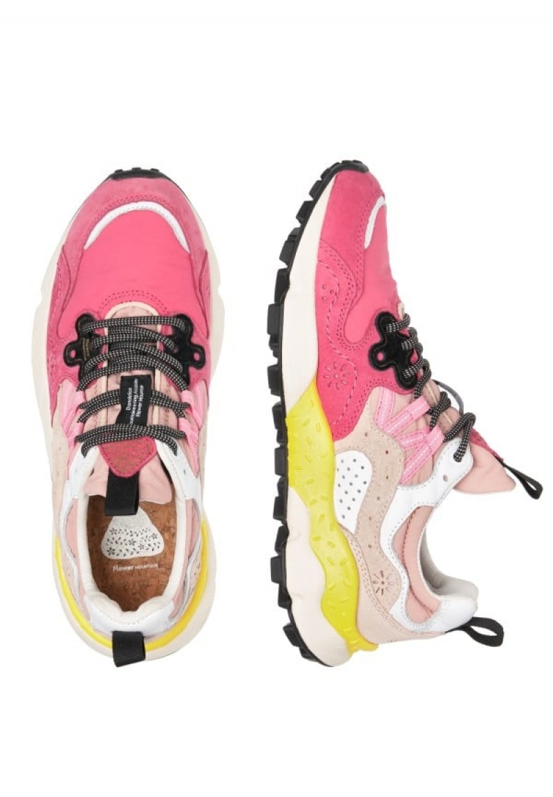 Fuchsia Flower Mountain Yamano 3 Women's Sneakers | JKO582RM