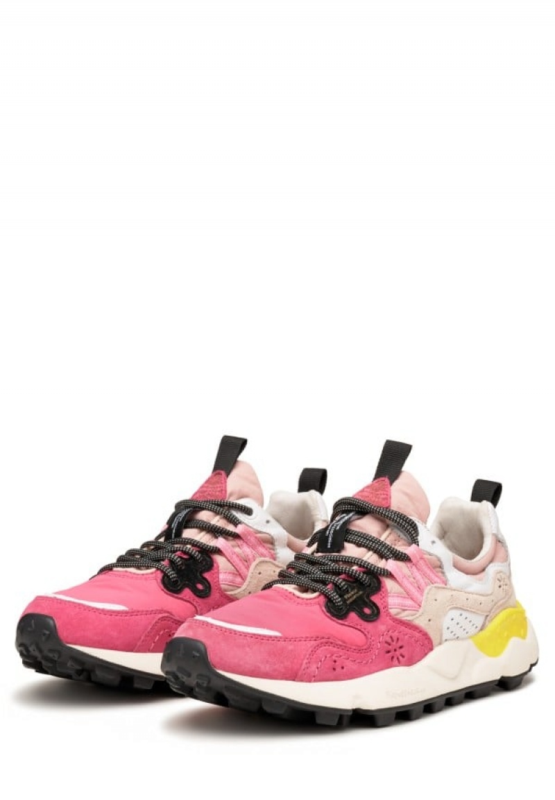 Fuchsia Flower Mountain Yamano 3 Women's Sneakers | JKO582RM