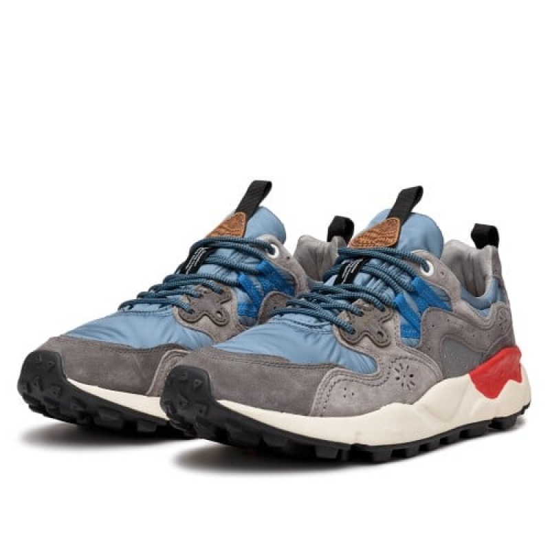 Grey Flower Mountain Yamano 3 Men's Sneakers | ZSM7627AU