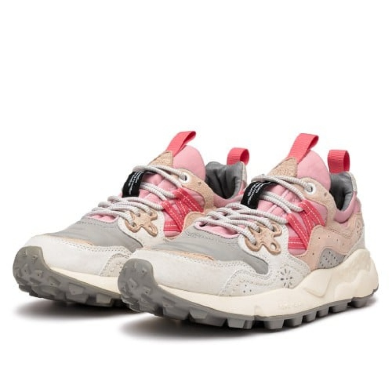 Grey Flower Mountain Yamano 3 Women's Sneakers | RQU9473TA