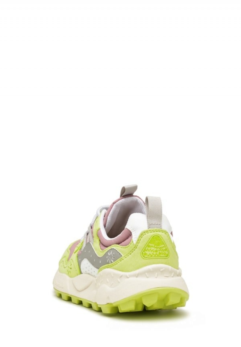 Light Green Purple Flower Mountain Yamano 3 Women's Sneakers | UPY8325TI