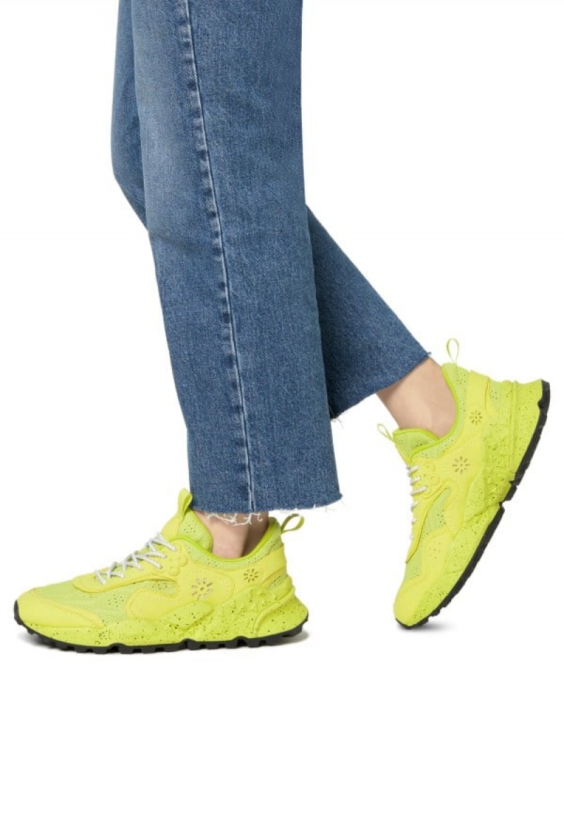 Yellow Flower Mountain Kotetsu Uni Women's Sneakers | BBV1298YF